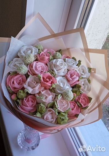 Съедобные букеты из зефира