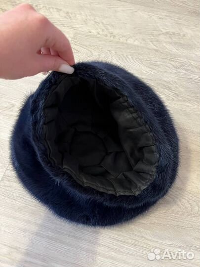 Норковый мягкий берет