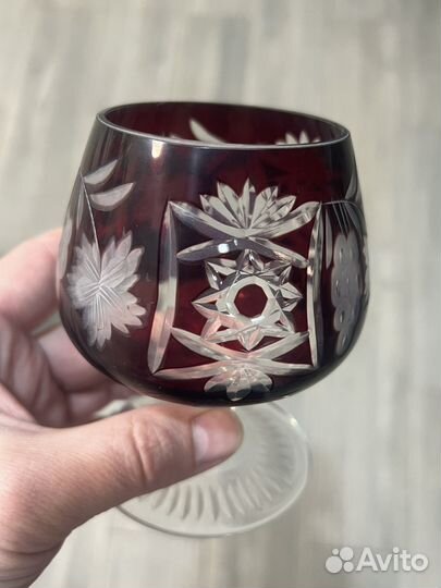 Хрустальные бокалы и графин Ajka Crystal