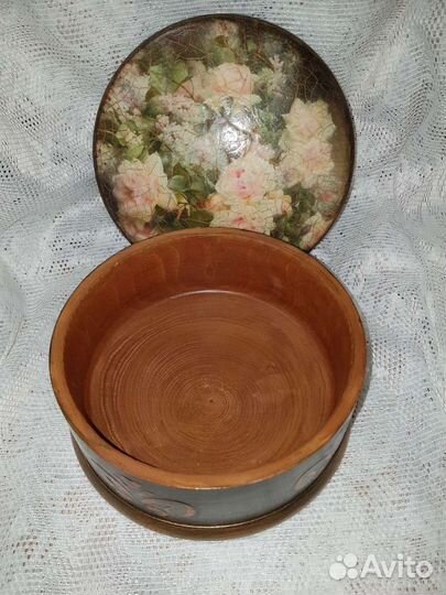 Шкатулка круглая