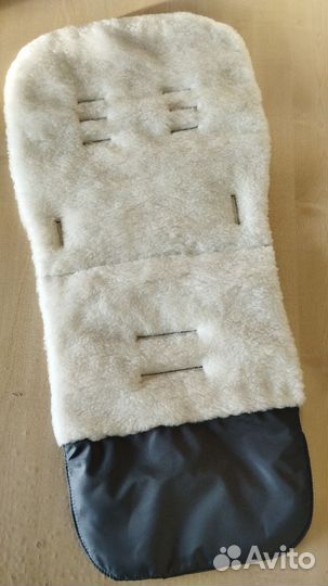 Матрасик на овчине для прогулочной коляски