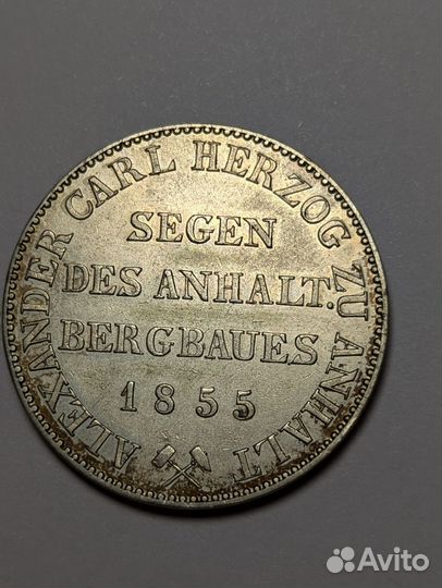 Монета талер 1855г