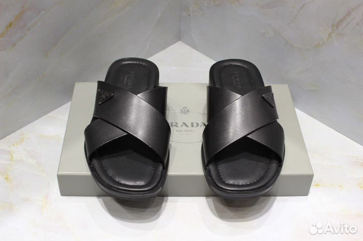 Шлепки мужские Prada