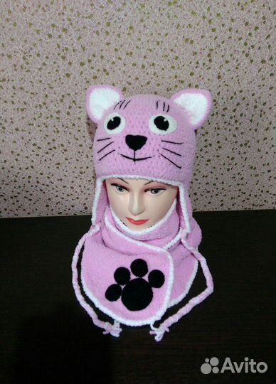 Зверошапка,шапки для девочек и мальчиков)