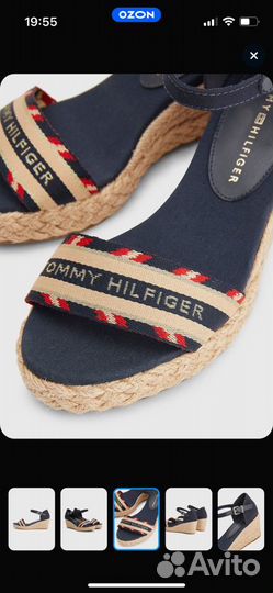 Tommy hilfiger босоножки 39 оригинал танкетка