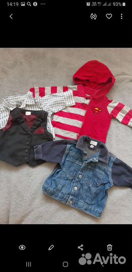 Вещи на мальчика 62 68