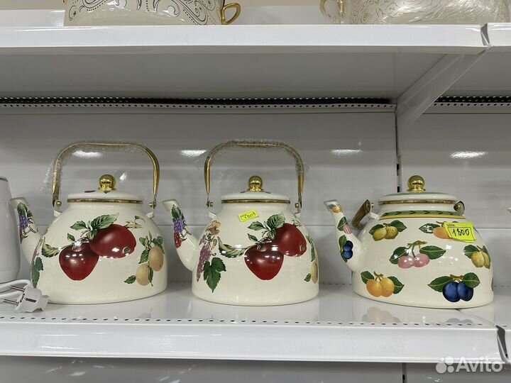 Чайник эмалированный новый