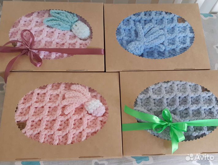 Плед детский плюшевый. Ручная работа