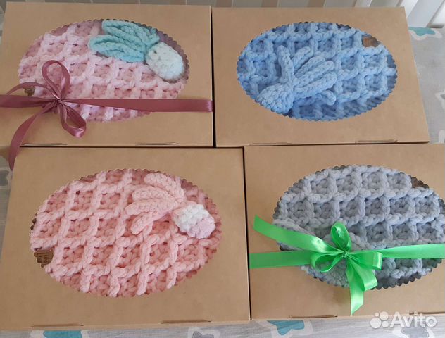 Плед детский плюшевый. Ручная работа