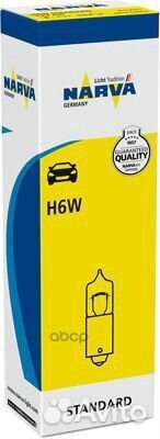 Лампа H6W 12V 6W BAX9s min10 H6W 12V 6W BAX9s C