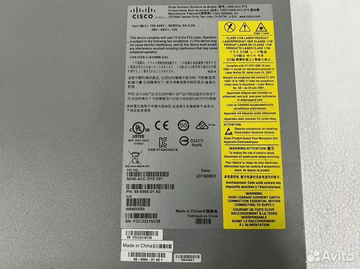 Cisco N540-ACC-SYS 24x1/10GE, 8x10/25GE, 2x100GE network Router w/ 