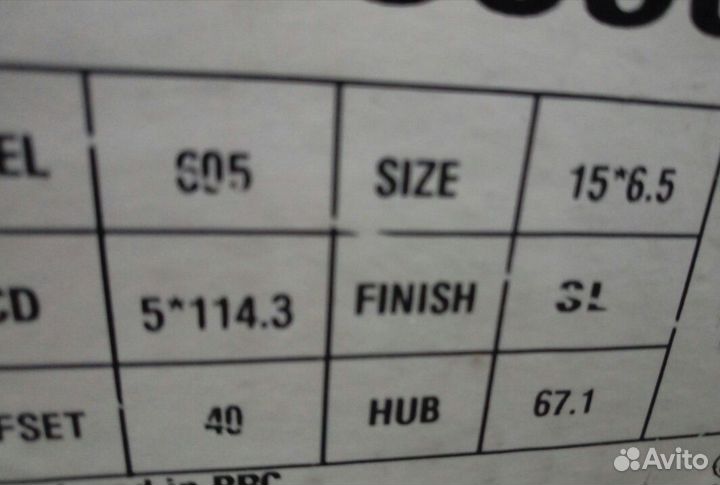 Новые диски R15 5x114.3