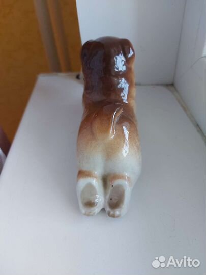 Фарфоровые статуэтка собака лфз