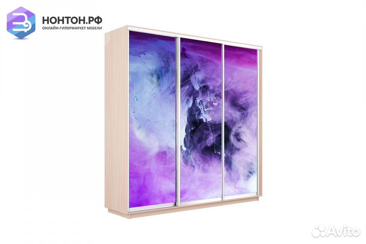 Шкаф-купе 3-х дверный Нонтон фото №1011 / дуб моло