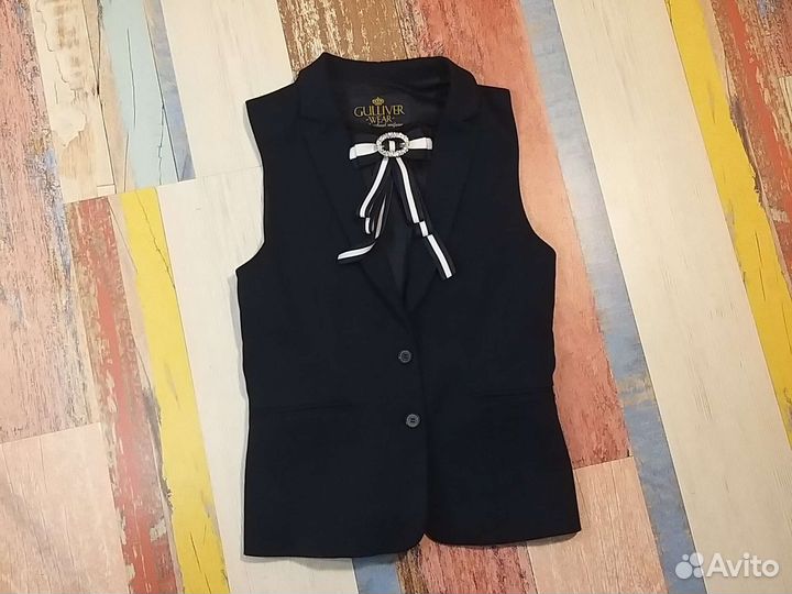 Жилетка gulliver для девочки школьная 164