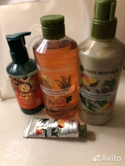 Набор ив роше: гель,крем,мыло,крем д/рук