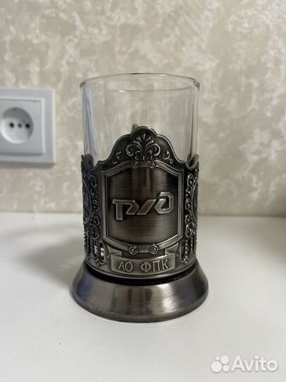 Подстаканник со стаканом ржд