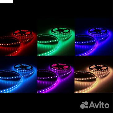 Светодиодная лента SWG разноцветная RGB 12v 14.4w