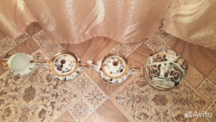 Чайный сервиз золотая роза СССР