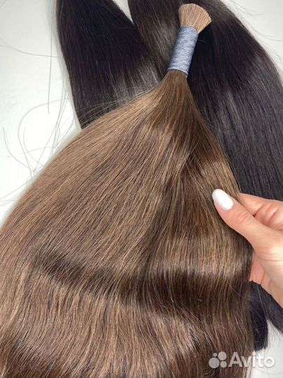 Волосы натуральные, 55см, Долями