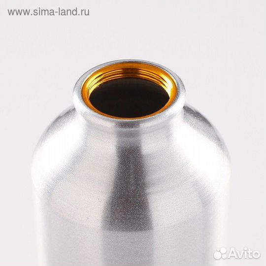 Фляжка-бутылка фигурная с карабином, 350 мл, 304 с