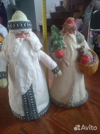 Дед мороз ватный, игрушки ёлочные СССР