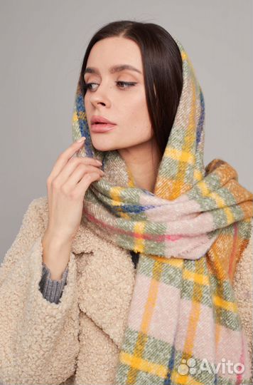 Палантин шарф женский теплый платок