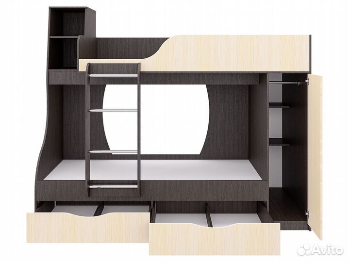 Кровать детская Башмачок двухъярусная