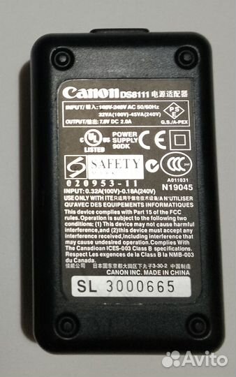 Оригинальный сетевой адаптер Canon AC-E2 DC8111