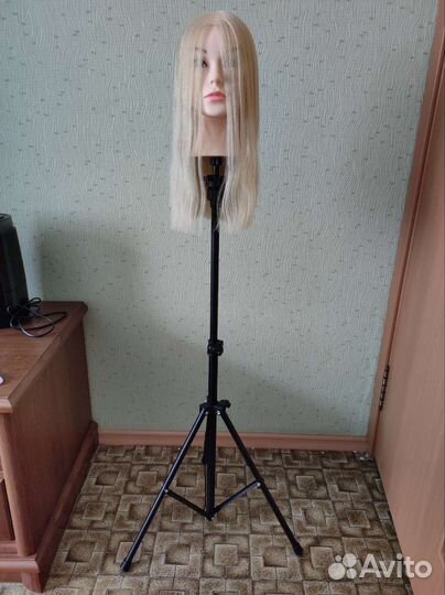 Парикмахерская учебная голова манекен с штативами