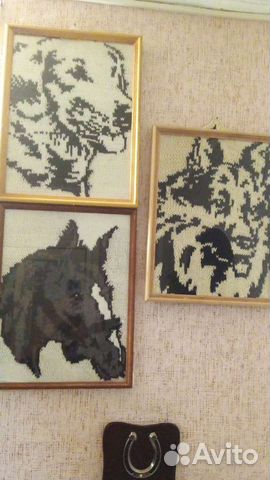 Картина вязаная спицами