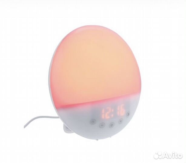 Лампа с будильником, часами, bluetooth и радио