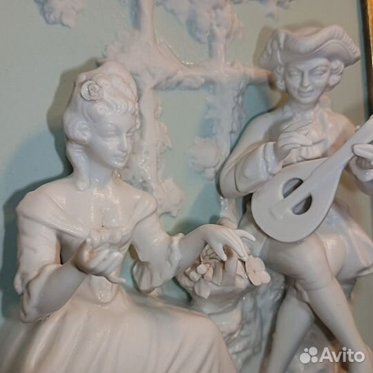 Картина.Фарфор.Декор 3D.Влюбленная пара.Европа