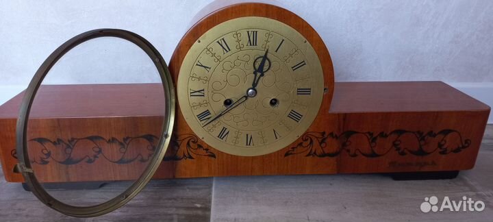 Часы каминные настольные Янтарь с боем