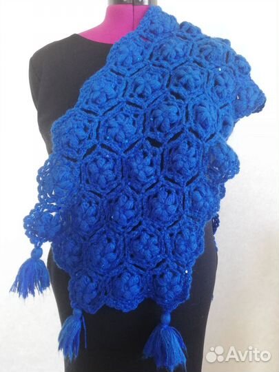 Вязаный комплект шапка +шарф