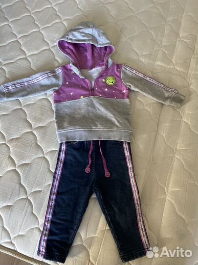 Теплый костюм на девочку 80