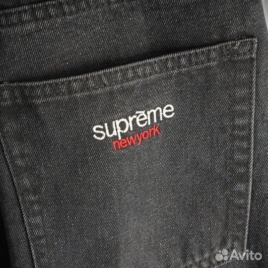 Шорты Supreme широкие черные