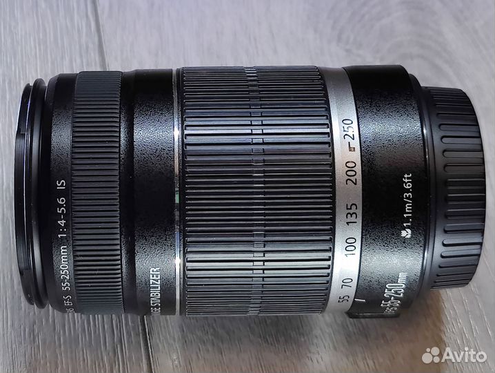 Canon 55-250mm IS со стабилизатором объектив