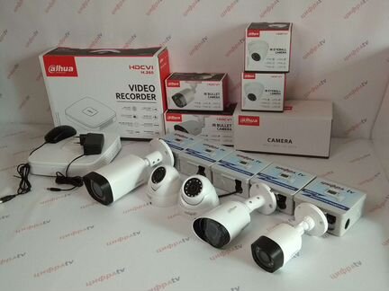 Комплект видеонаблюдения 4Мп Dahua 5 камер zoom
