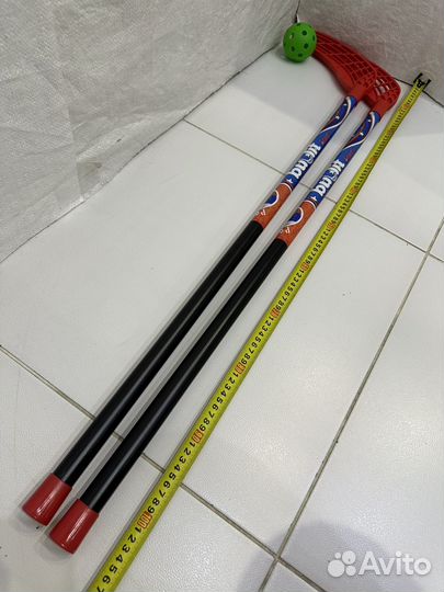 Две клюшки и мяч для флорбола набор 2 шт + мяч