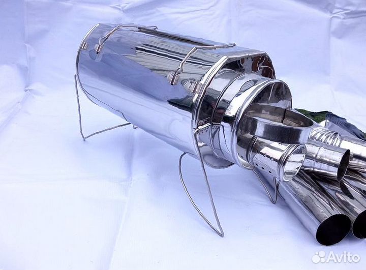 Печь походная Кабанчик на 15 литров с решетками