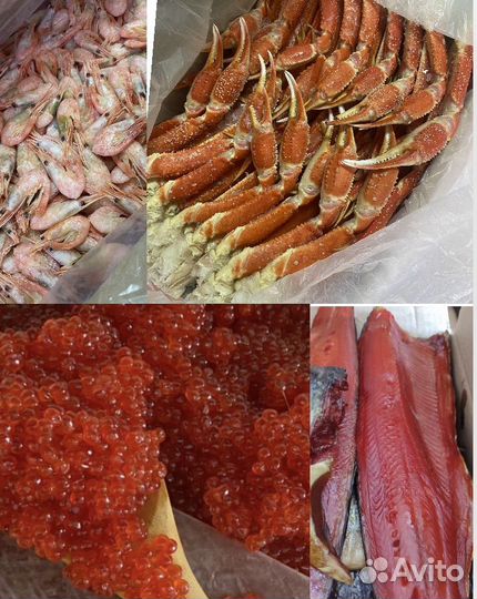 Краб, икра красная, нерка х/к. Быстрая доставка