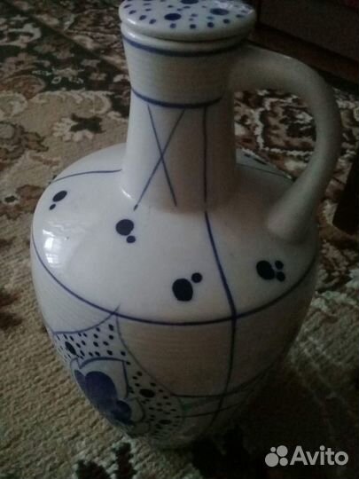 Ваза бутылка фарфор гжель СССР