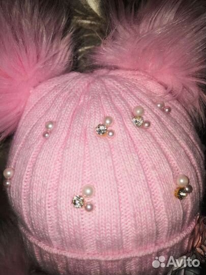 Комплект шапка и шарф для девочки