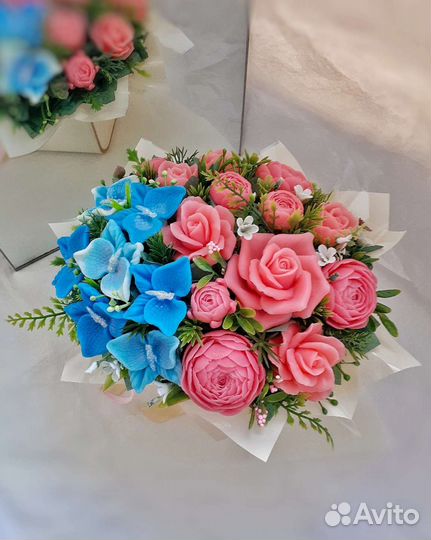 Композиции из мыла ручной работы, подарок, букет