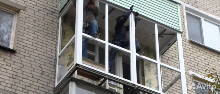 Остекление балконов и лоджий в рассрочку F7119