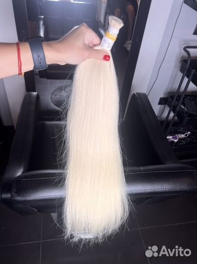 Волосы для наращивания 55 см блонд