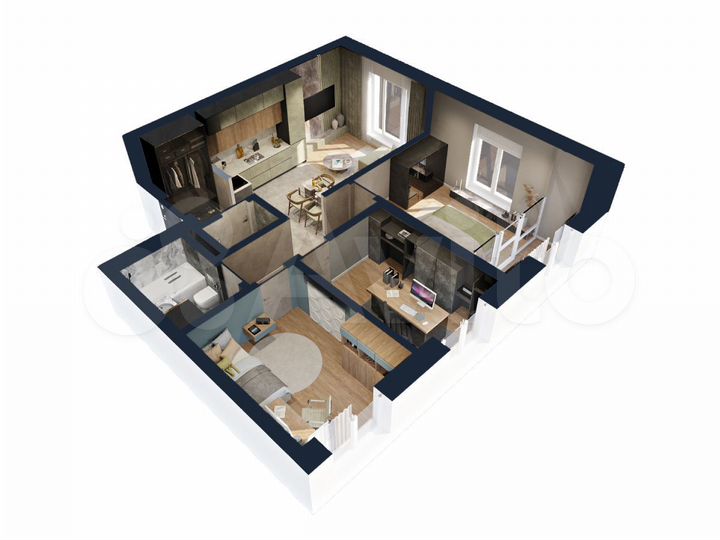 4-к. квартира, 62,6 м², 19/25 эт.