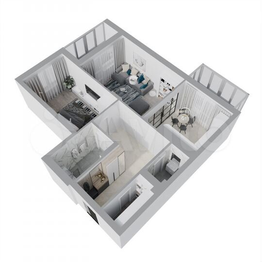 2-к. квартира, 70 м², 2/5 эт.