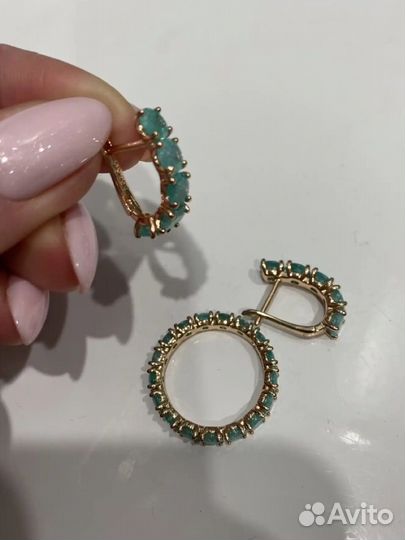 Комплект серьги + кольцо